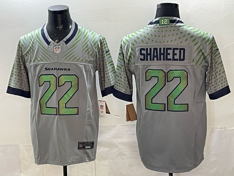 Men Seattle Seahawks #22 Shaheed Grey 5th generations 2026 Nike Limited NFL Jersey style 01